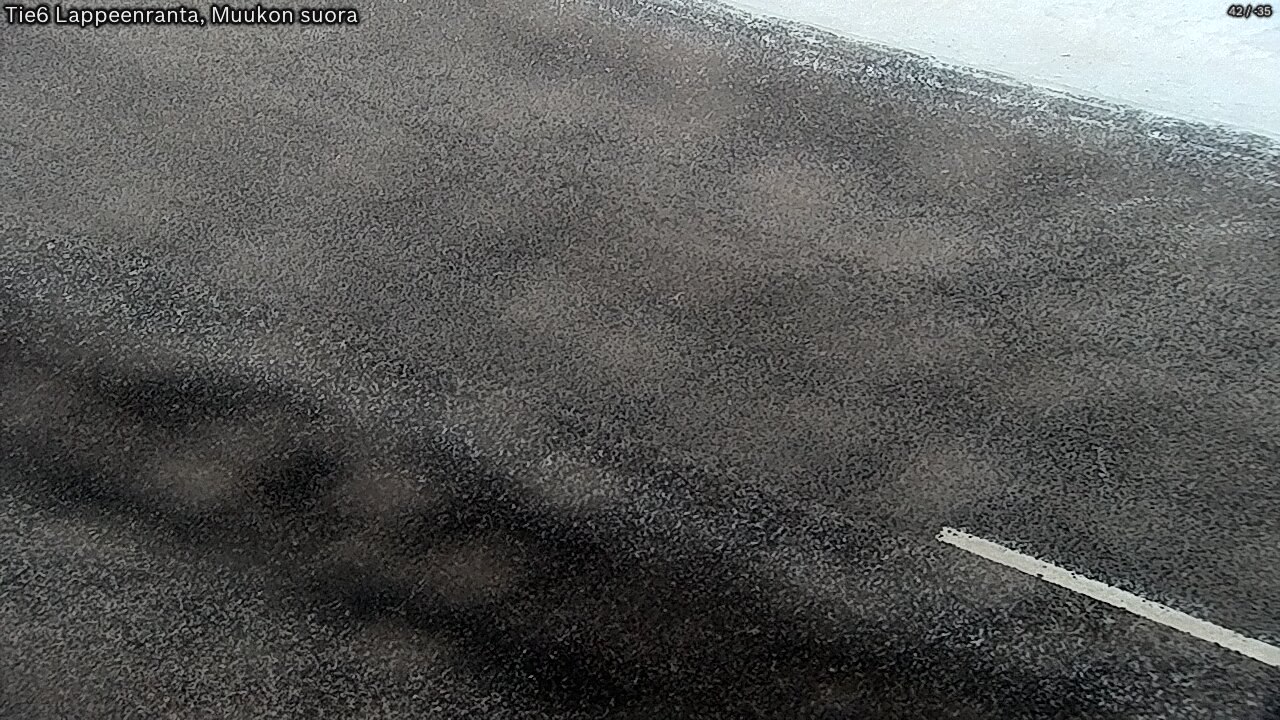 Weather Camera Image Road 6 Lappeenranta, Muukko straight, Lappeenranta, Etelä-Karjala