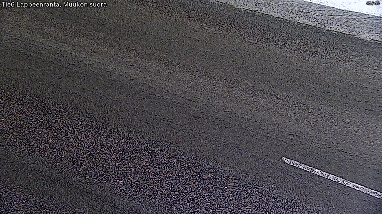 Weather Camera Image Road 6 Lappeenranta, Muukko straight, Lappeenranta, Etelä-Karjala