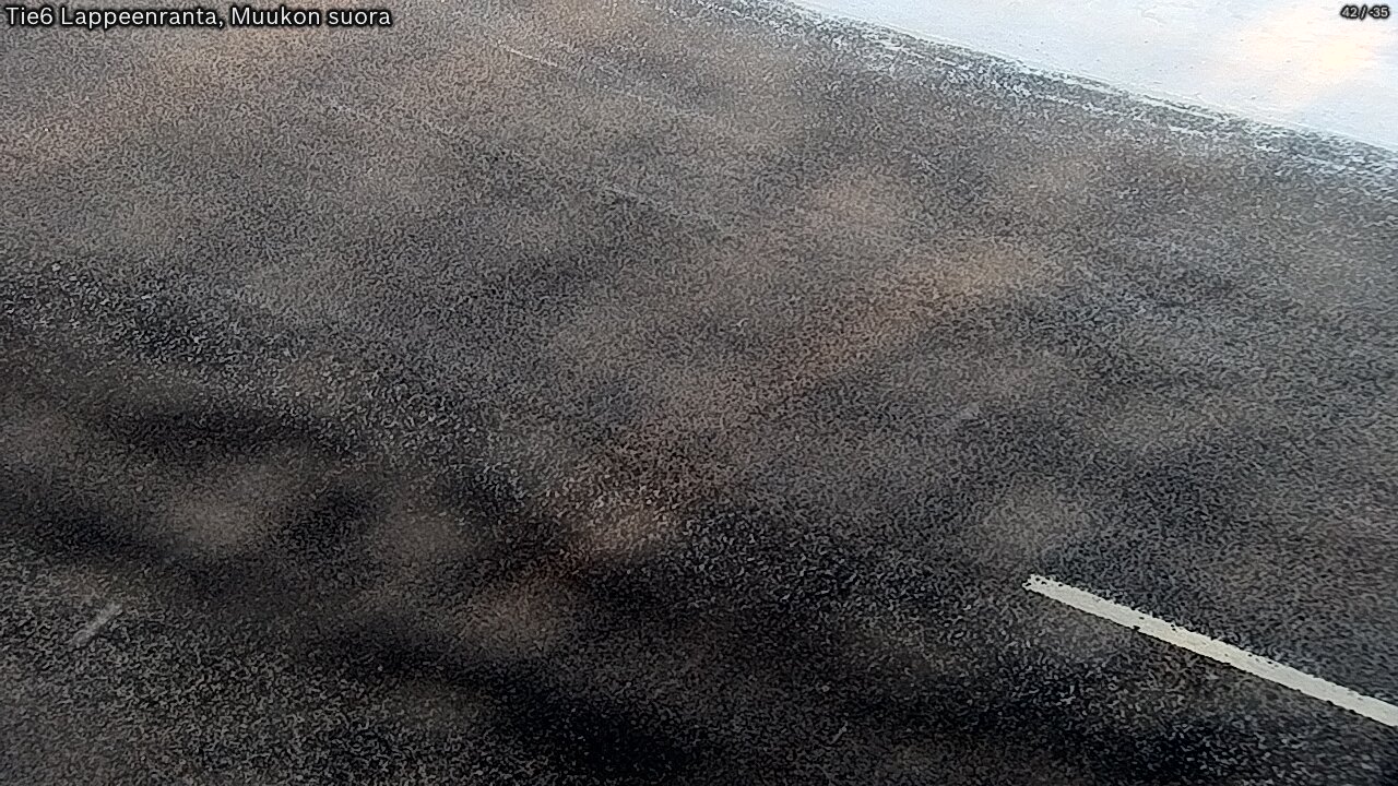 Weather Camera Image Road 6 Lappeenranta, Muukko straight, Lappeenranta, Etelä-Karjala