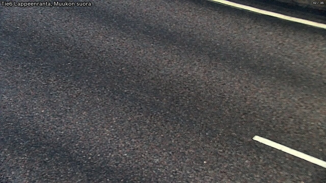 Weather Camera Image Road 6 Lappeenranta, Muukko straight, Lappeenranta, Etelä-Karjala