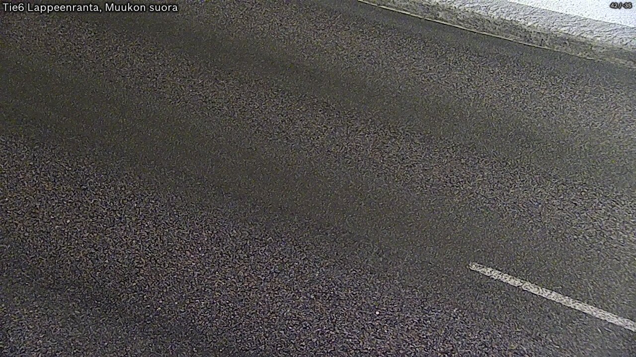 Weather Camera Image Road 6 Lappeenranta, Muukko straight, Lappeenranta, Etelä-Karjala
