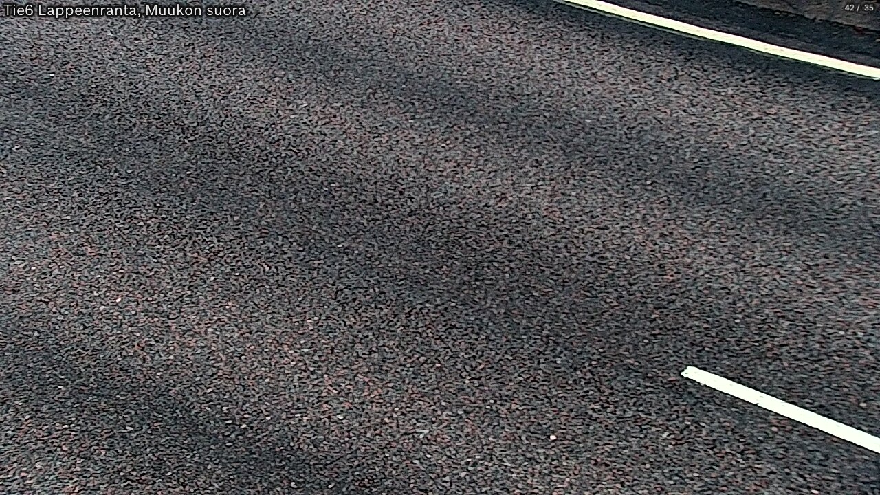 Weather Camera Image Road 6 Lappeenranta, Muukko straight, Lappeenranta, Etelä-Karjala