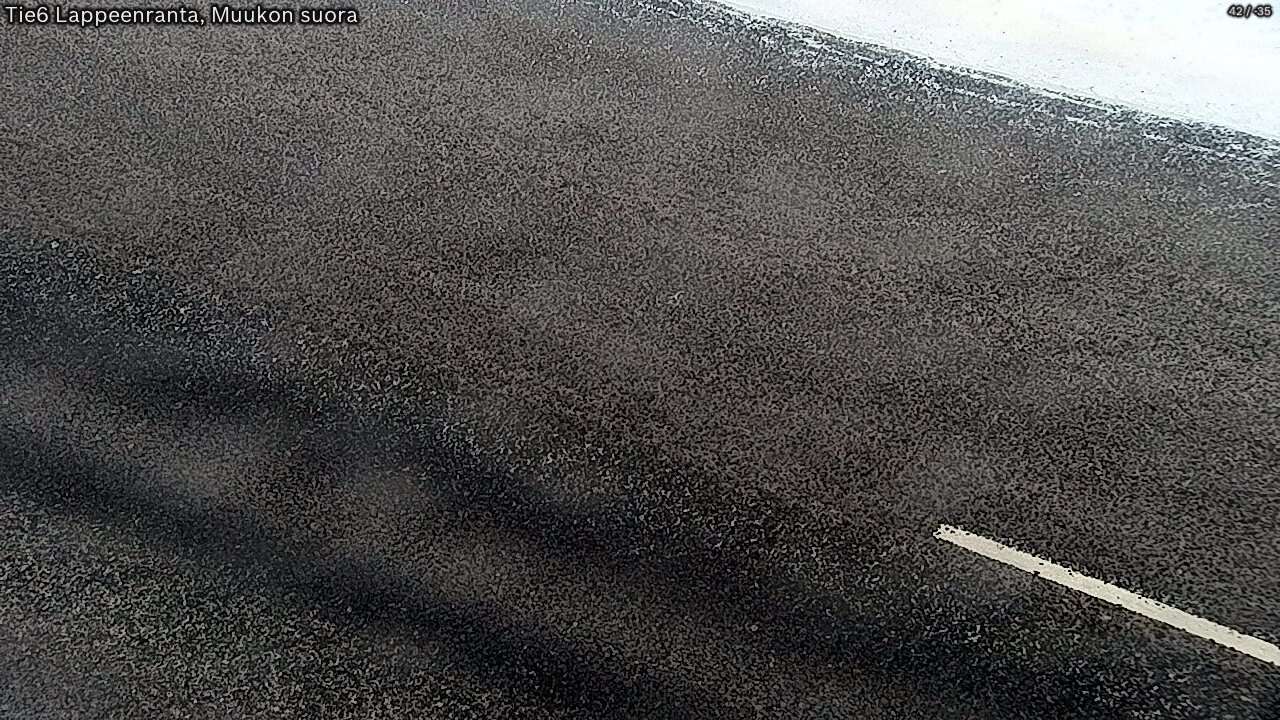 Weather Camera Image Road 6 Lappeenranta, Muukko straight, Lappeenranta, Etelä-Karjala