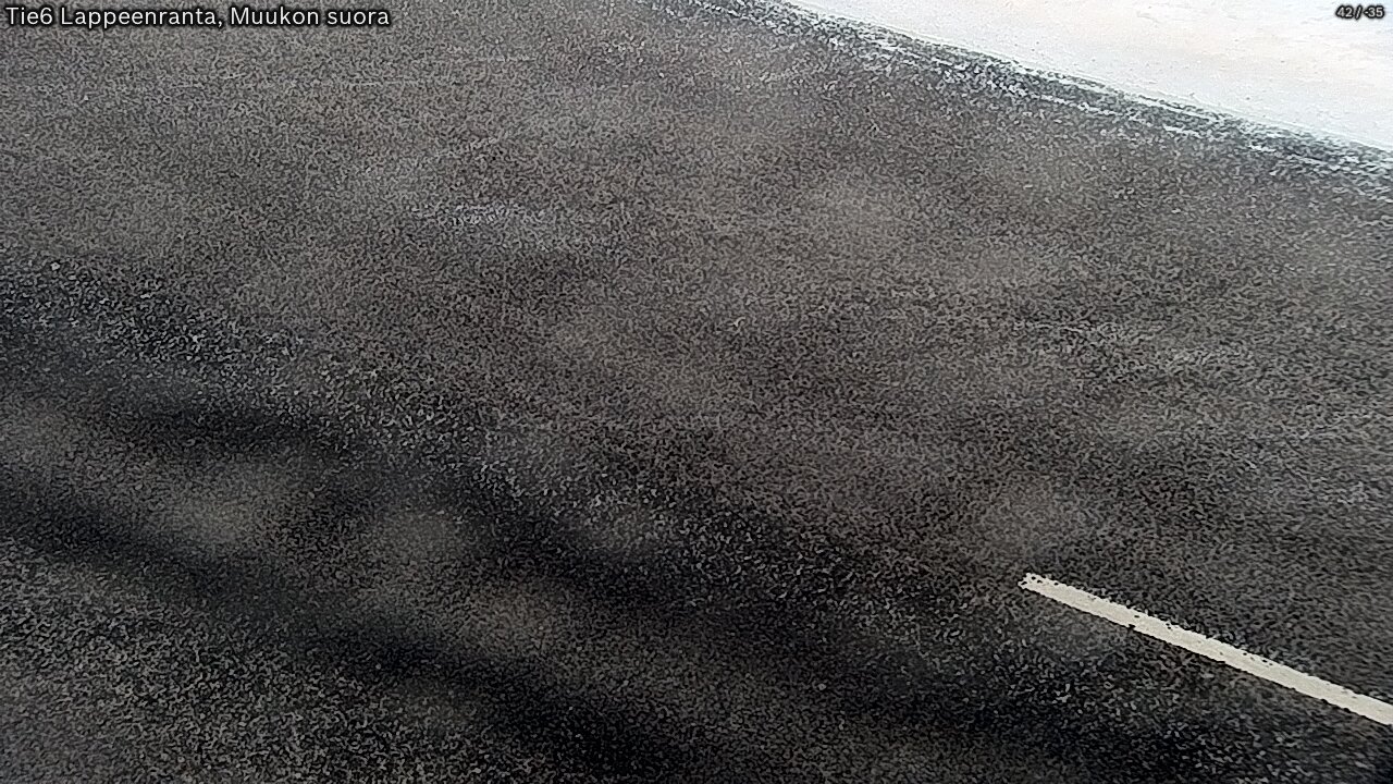 Weather Camera Image Road 6 Lappeenranta, Muukko straight, Lappeenranta, Etelä-Karjala