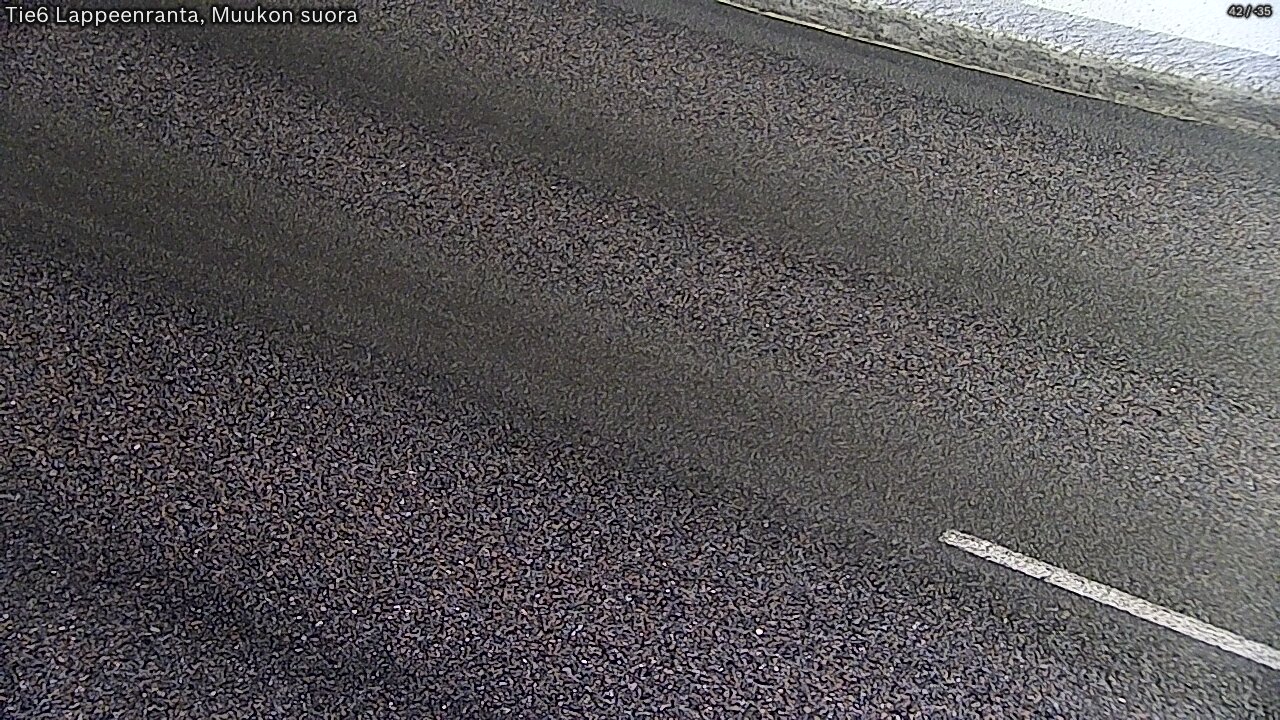 Weather Camera Image Road 6 Lappeenranta, Muukko straight, Lappeenranta, Etelä-Karjala