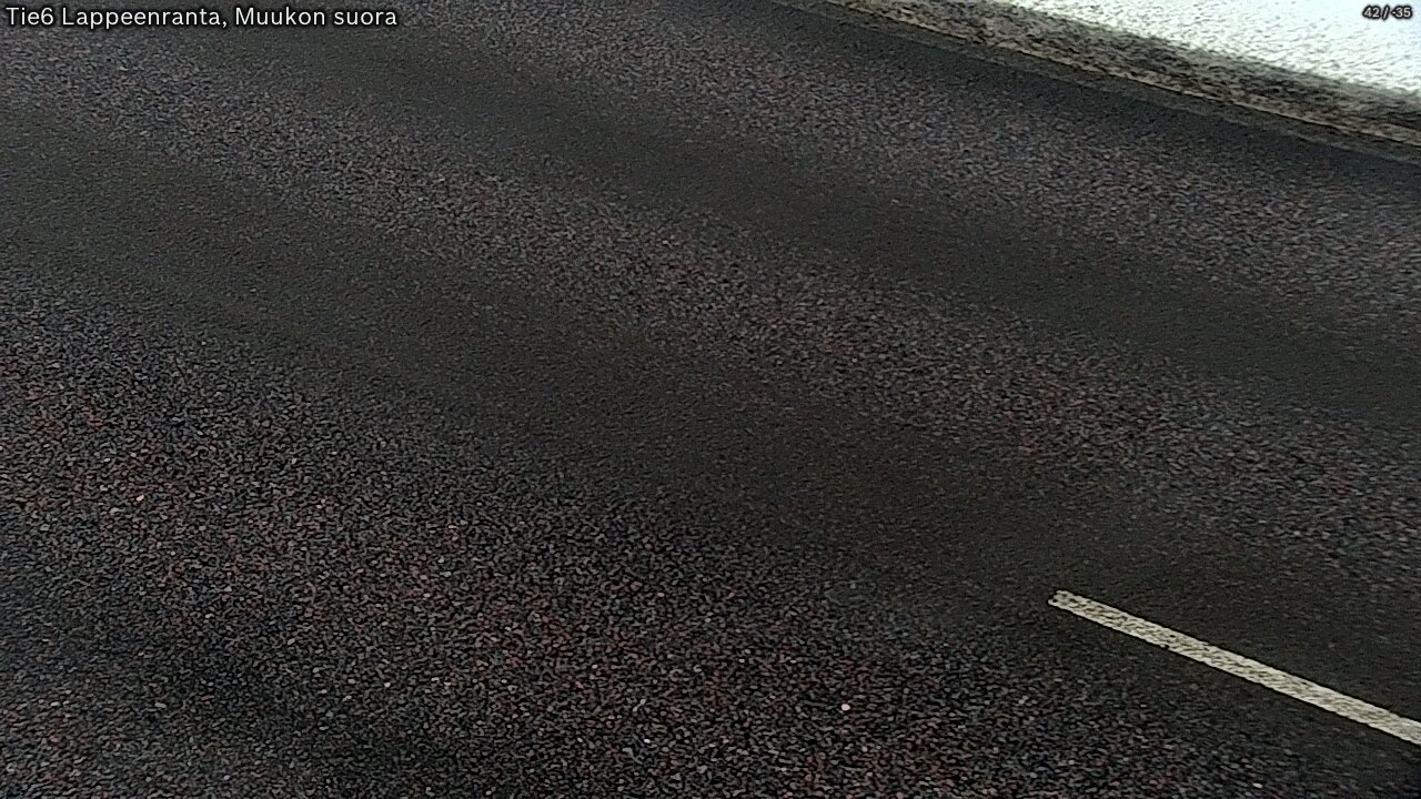 Weather Camera Image Road 6 Lappeenranta, Muukko straight, Lappeenranta, Etelä-Karjala