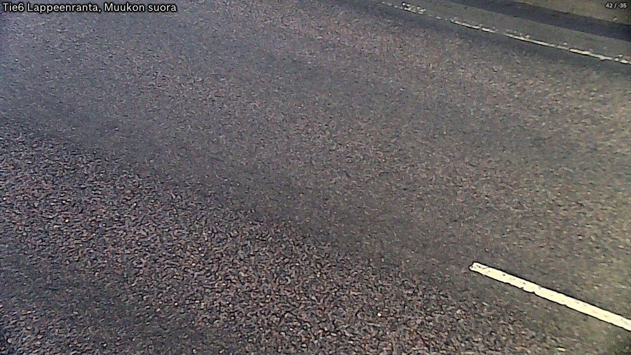 Weather Camera Image Road 6 Lappeenranta, Muukko straight, Lappeenranta, Etelä-Karjala