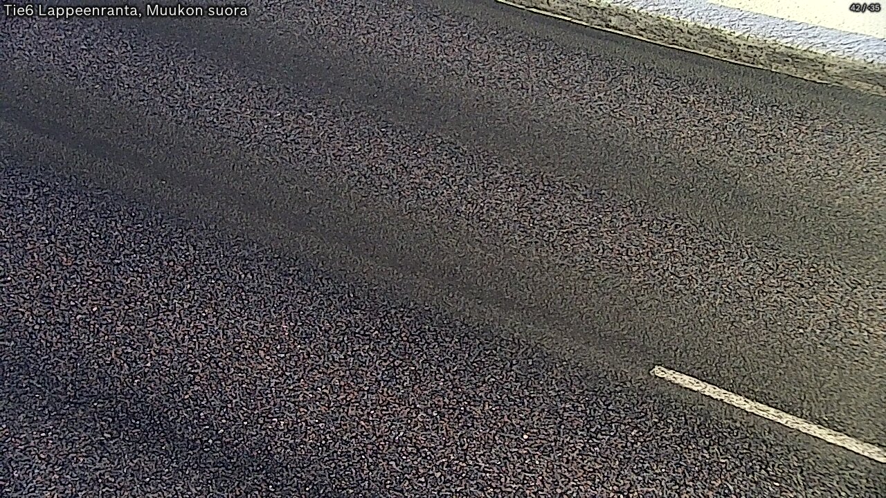 Weather Camera Image Road 6 Lappeenranta, Muukko straight, Lappeenranta, Etelä-Karjala
