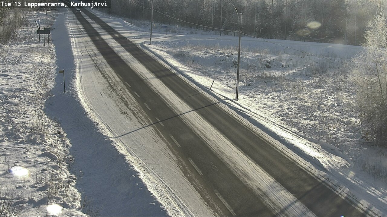 Weather Camera Image Väg 13 Karhusjärvi, Lappeenranta, Etelä-Karjala