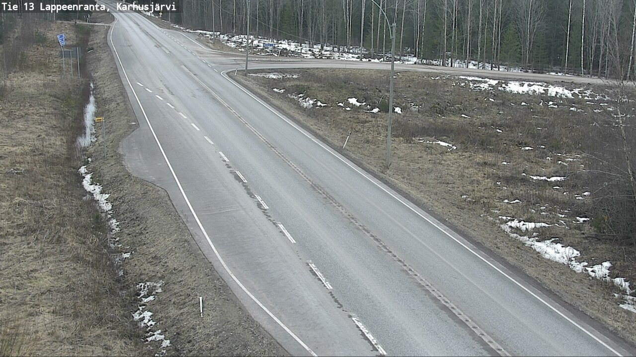 Weather Camera Image Väg 13 Karhusjärvi, Lappeenranta, Etelä-Karjala