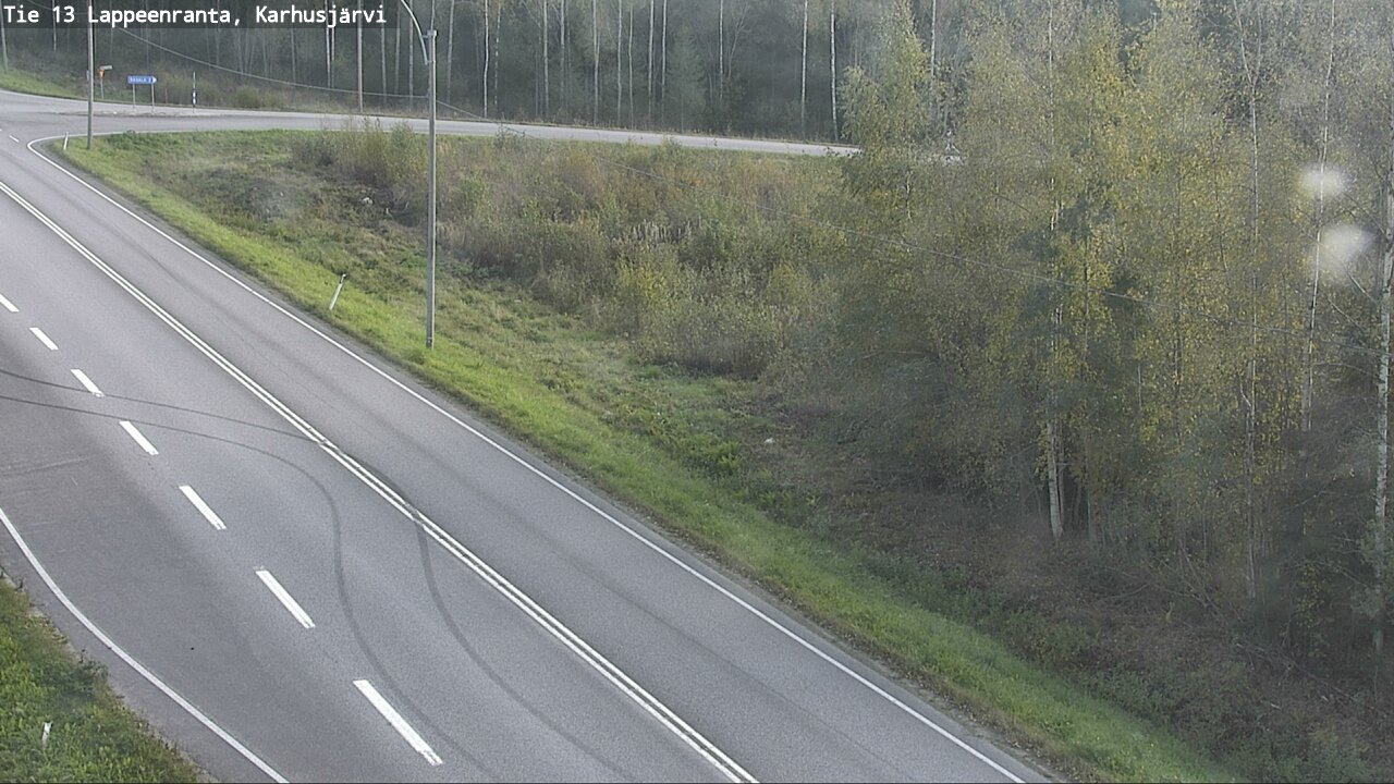 Weather Camera Image Väg 13 Karhusjärvi, Lappeenranta, Etelä-Karjala