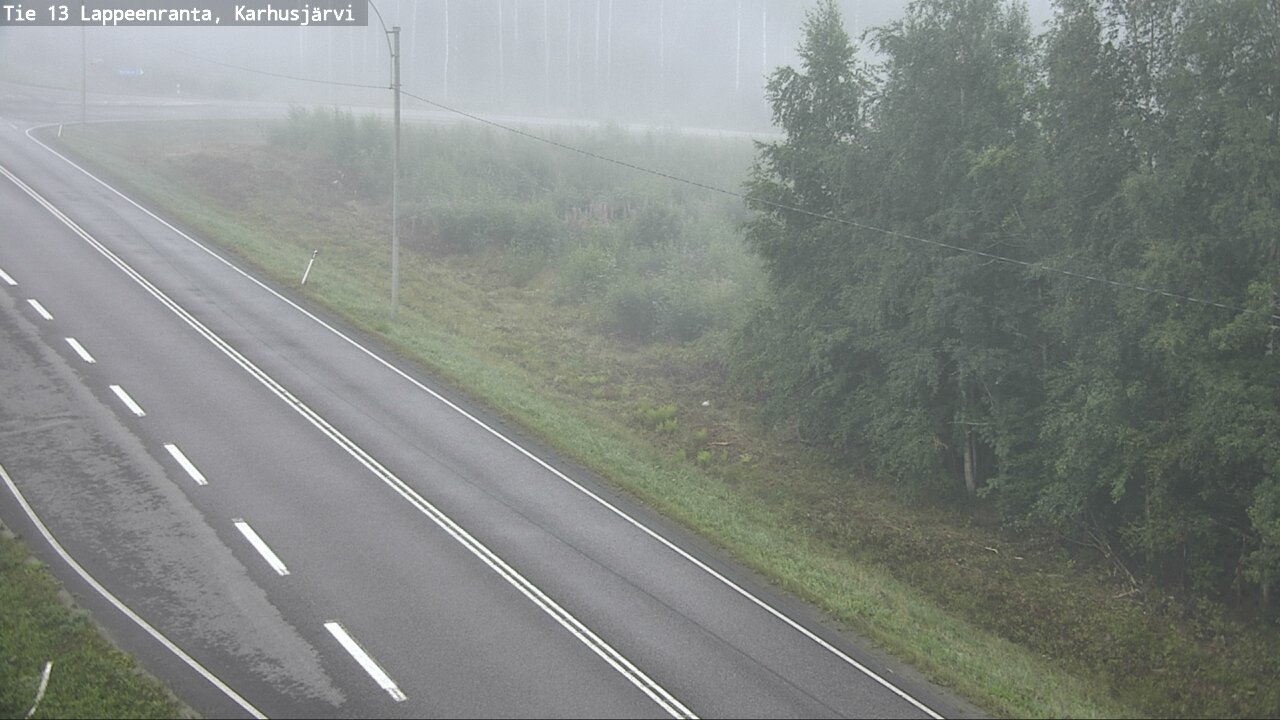 Weather Camera Image Väg 13 Karhusjärvi, Lappeenranta, Etelä-Karjala
