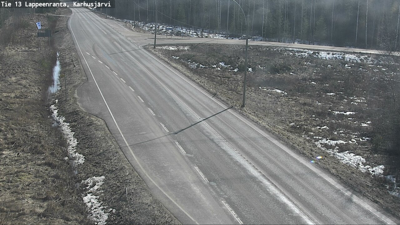 Weather Camera Image Väg 13 Karhusjärvi, Lappeenranta, Etelä-Karjala