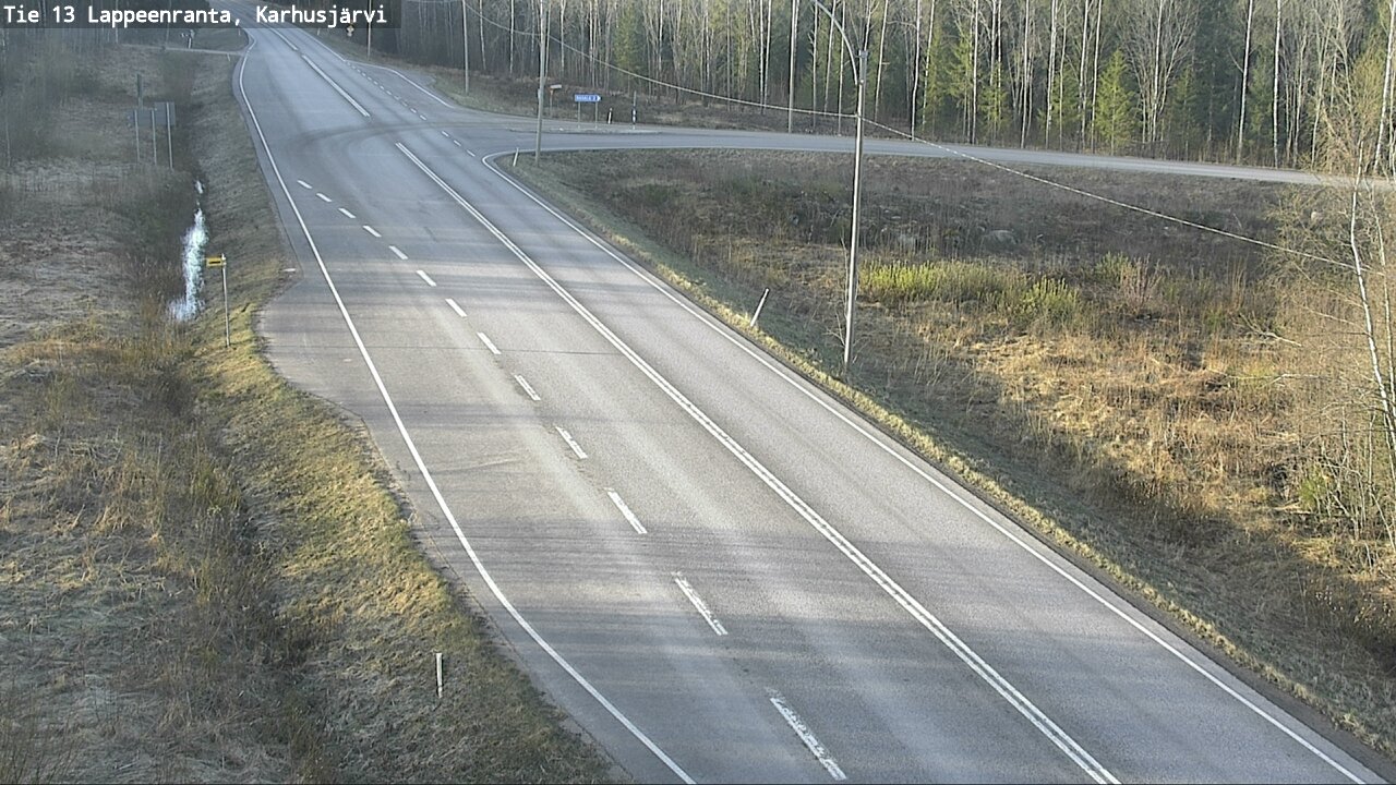 Weather Camera Image Väg 13 Karhusjärvi, Lappeenranta, Etelä-Karjala
