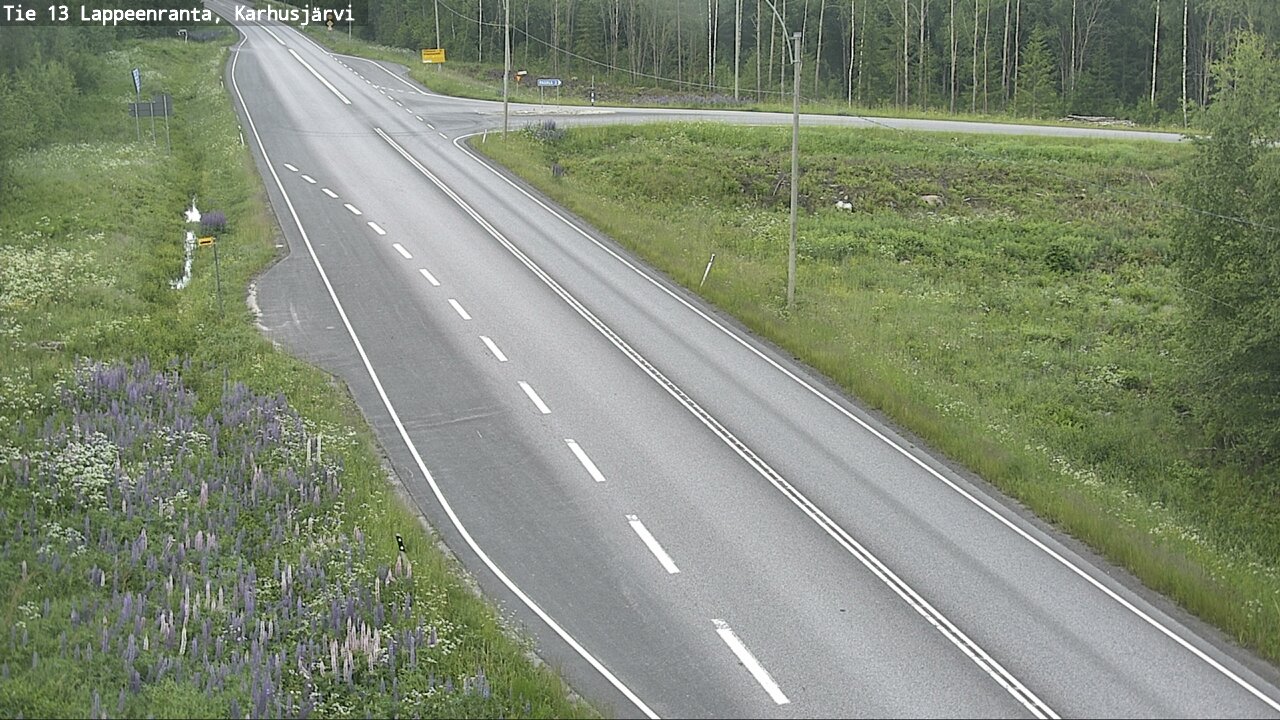 Weather Camera Image Road 13 Karhusjärvi, Lappeenranta, Etelä-Karjala