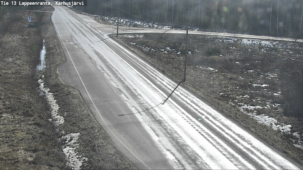 Weather Camera Image Väg 13 Karhusjärvi, Lappeenranta, Etelä-Karjala