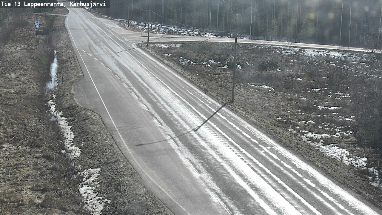 Weather Camera Image Väg 13 Karhusjärvi, Lappeenranta, Etelä-Karjala