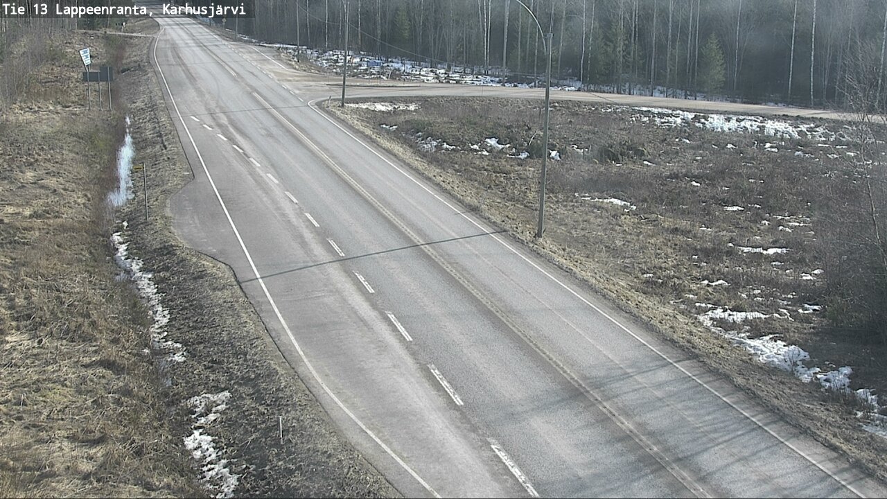Weather Camera Image Väg 13 Karhusjärvi, Lappeenranta, Etelä-Karjala