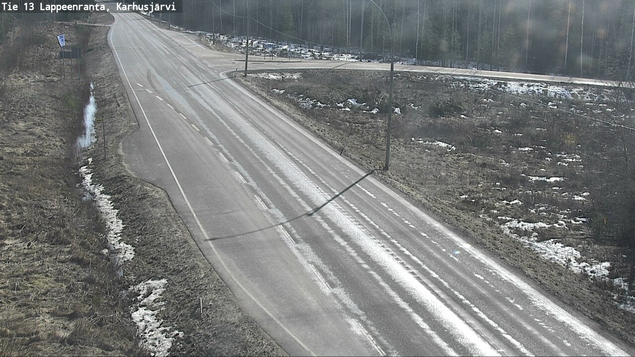 Weather Camera Image Väg 13 Karhusjärvi, Lappeenranta, Etelä-Karjala