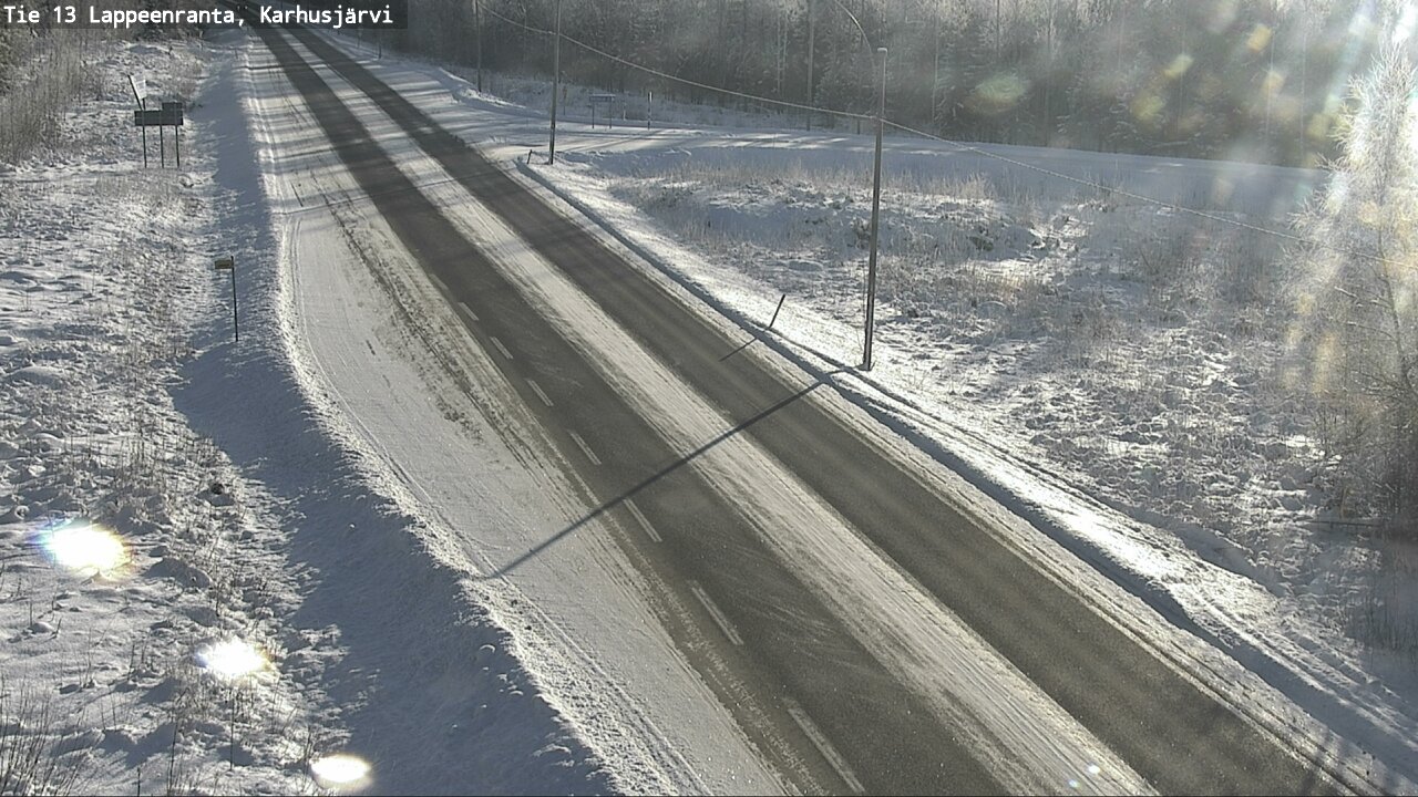 Weather Camera Image Väg 13 Karhusjärvi, Lappeenranta, Etelä-Karjala