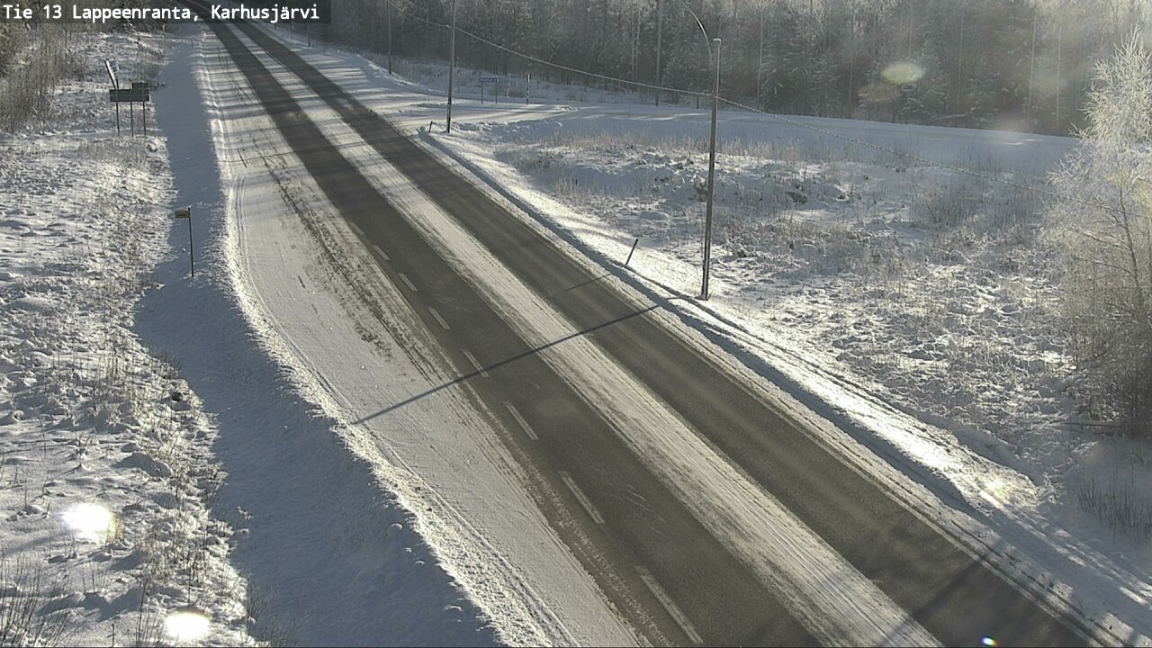 Weather Camera Image Väg 13 Karhusjärvi, Lappeenranta, Etelä-Karjala