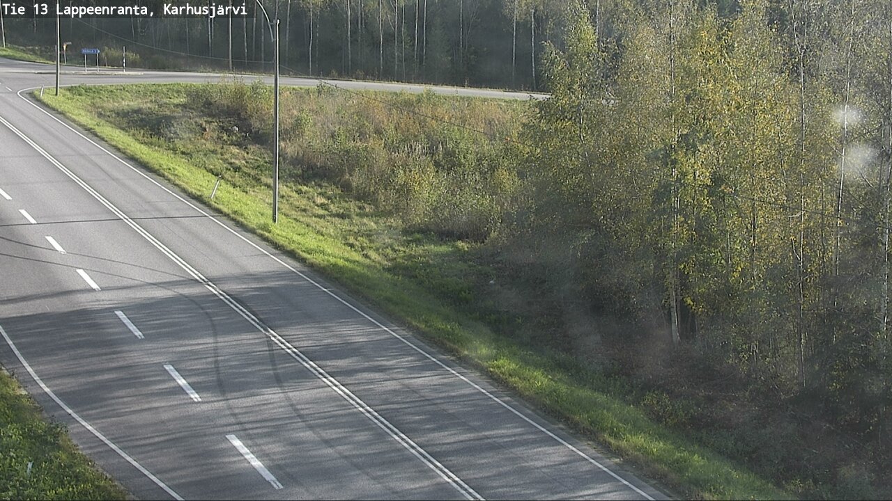 Weather Camera Image Väg 13 Karhusjärvi, Lappeenranta, Etelä-Karjala