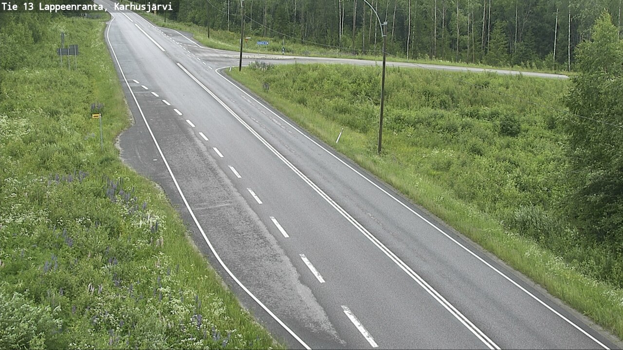 Weather Camera Image Väg 13 Karhusjärvi, Lappeenranta, Etelä-Karjala