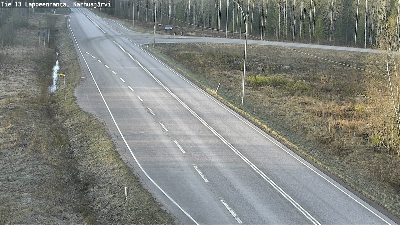 Weather Camera Image Väg 13 Karhusjärvi, Lappeenranta, Etelä-Karjala