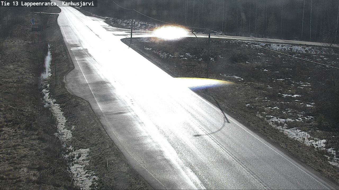 Weather Camera Image Väg 13 Karhusjärvi, Lappeenranta, Etelä-Karjala
