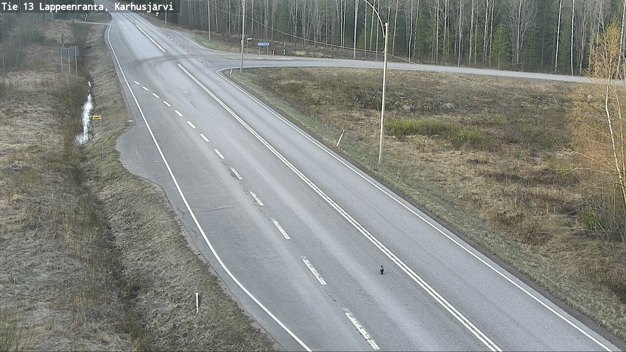 Weather Camera Image Väg 13 Karhusjärvi, Lappeenranta, Etelä-Karjala