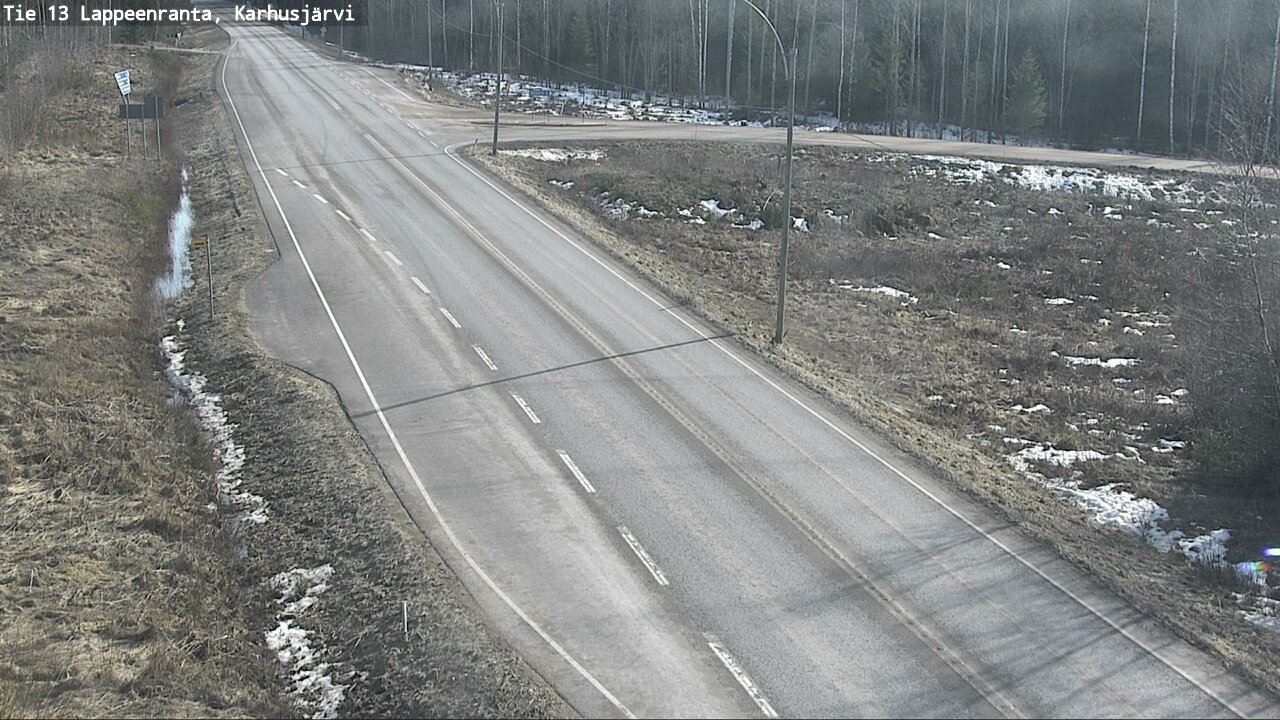 Weather Camera Image Väg 13 Karhusjärvi, Lappeenranta, Etelä-Karjala