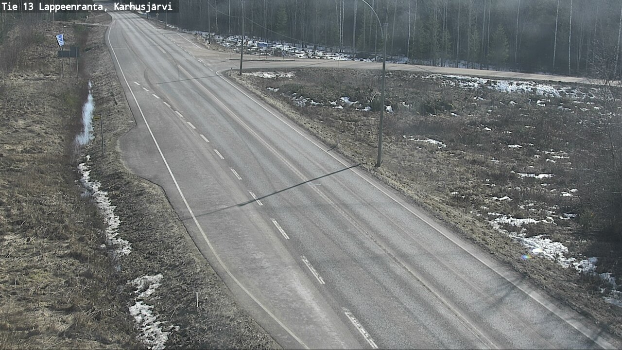 Weather Camera Image Väg 13 Karhusjärvi, Lappeenranta, Etelä-Karjala