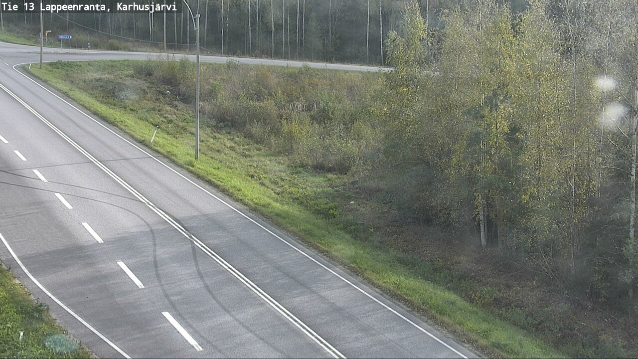 Weather Camera Image Väg 13 Karhusjärvi, Lappeenranta, Etelä-Karjala