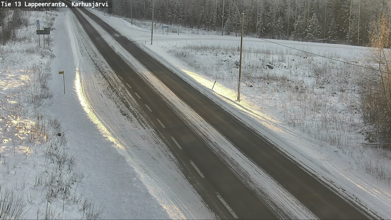 Weather Camera Image Road 13 Karhusjärvi, Lappeenranta, Etelä-Karjala