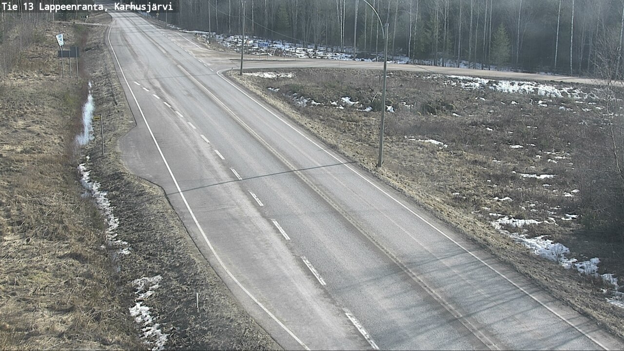 Weather Camera Image Väg 13 Karhusjärvi, Lappeenranta, Etelä-Karjala