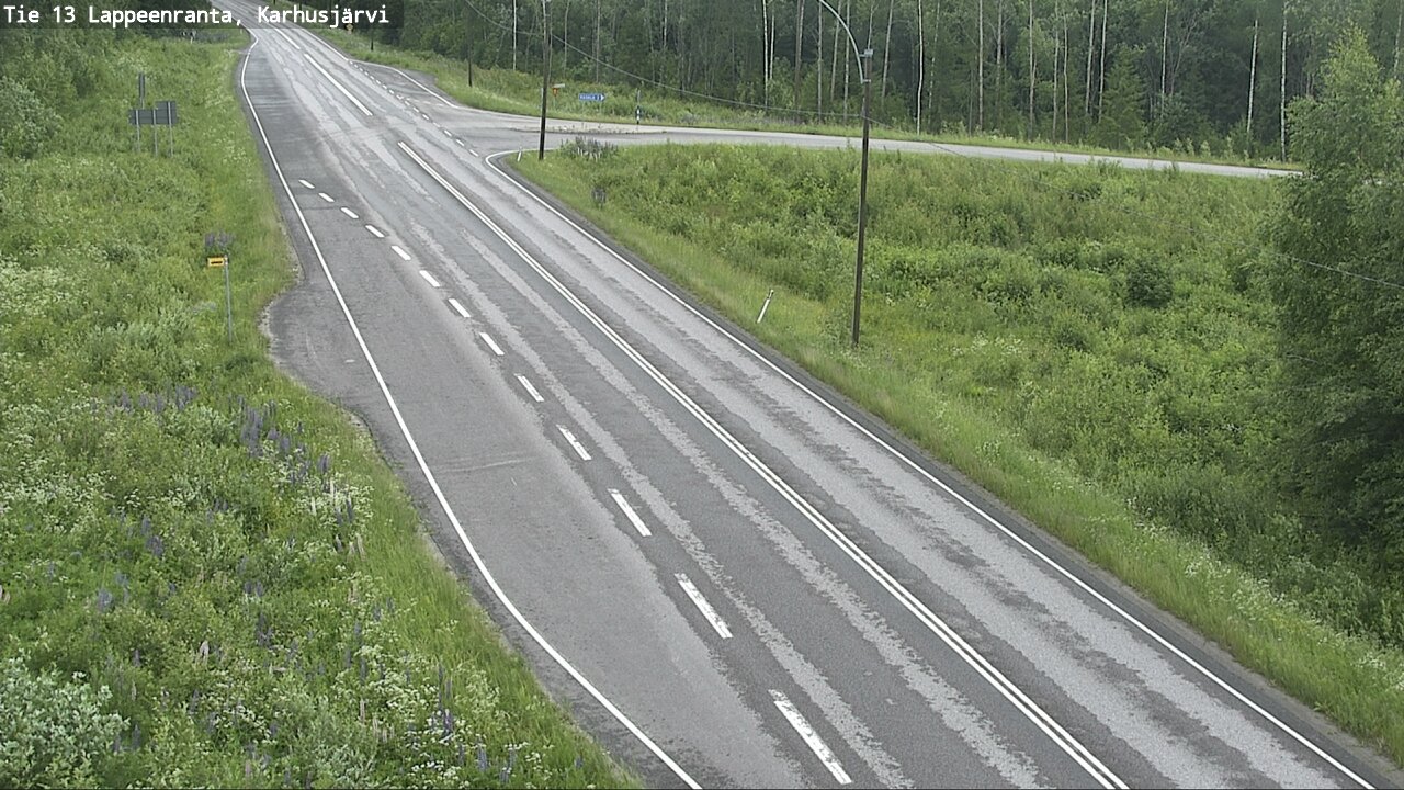 Weather Camera Image Väg 13 Karhusjärvi, Lappeenranta, Etelä-Karjala
