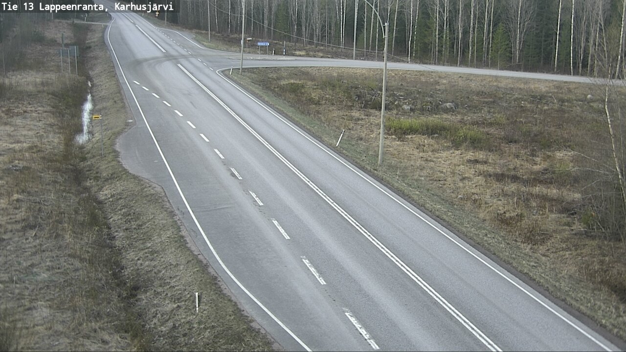 Weather Camera Image Väg 13 Karhusjärvi, Lappeenranta, Etelä-Karjala