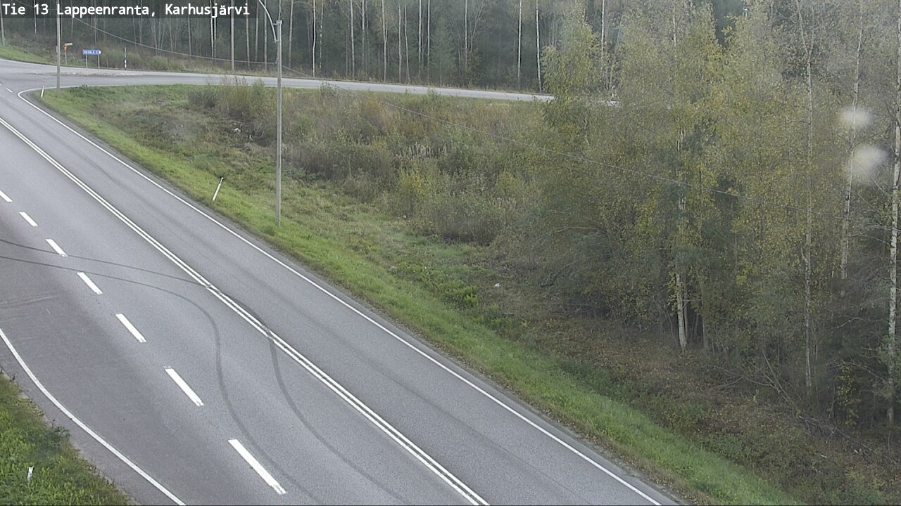 Weather Camera Image Väg 13 Karhusjärvi, Lappeenranta, Etelä-Karjala
