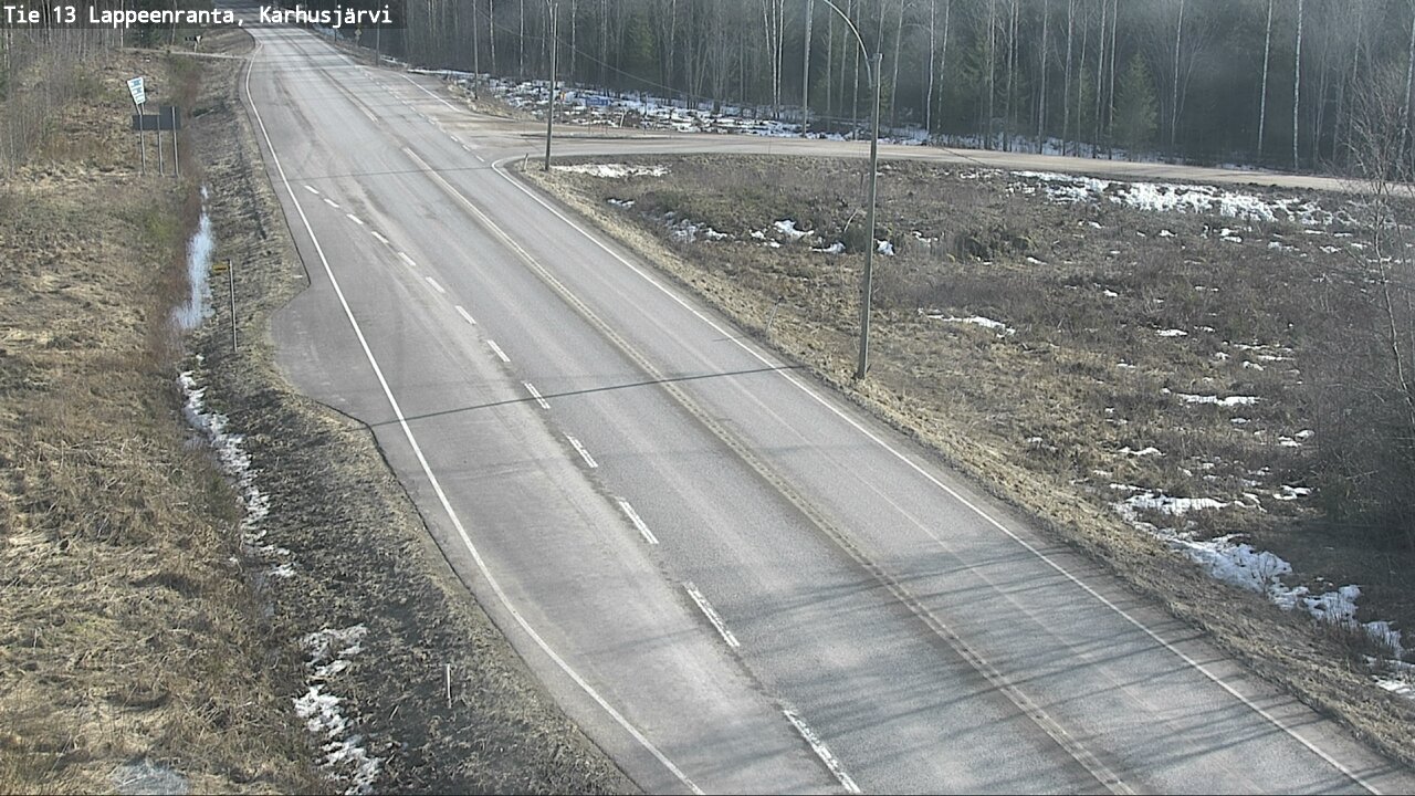 Weather Camera Image Väg 13 Karhusjärvi, Lappeenranta, Etelä-Karjala