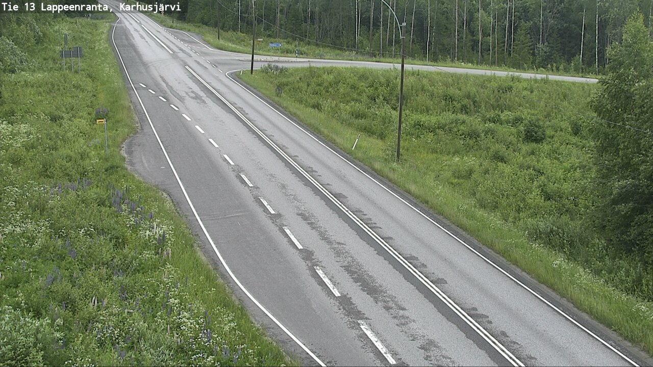 Weather Camera Image Väg 13 Karhusjärvi, Lappeenranta, Etelä-Karjala