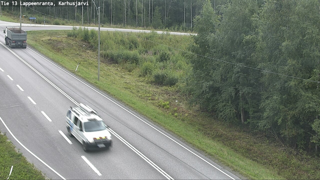 Weather Camera Image Väg 13 Karhusjärvi, Lappeenranta, Etelä-Karjala