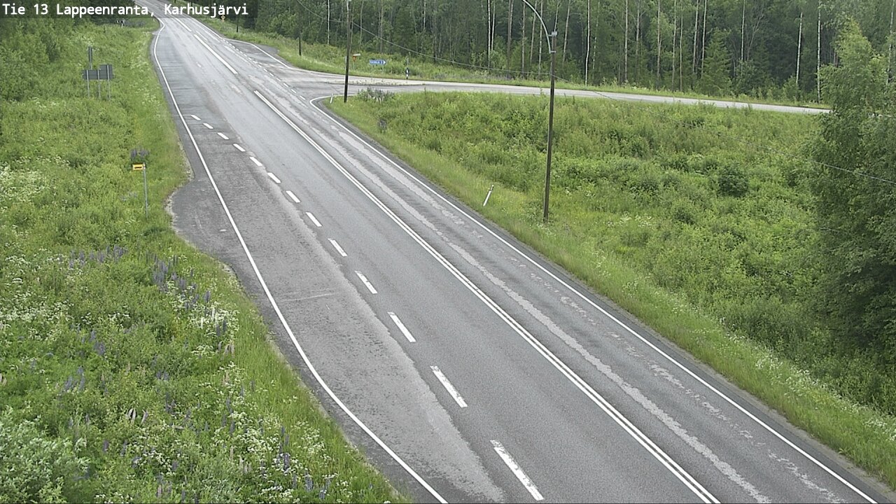 Weather Camera Image Väg 13 Karhusjärvi, Lappeenranta, Etelä-Karjala