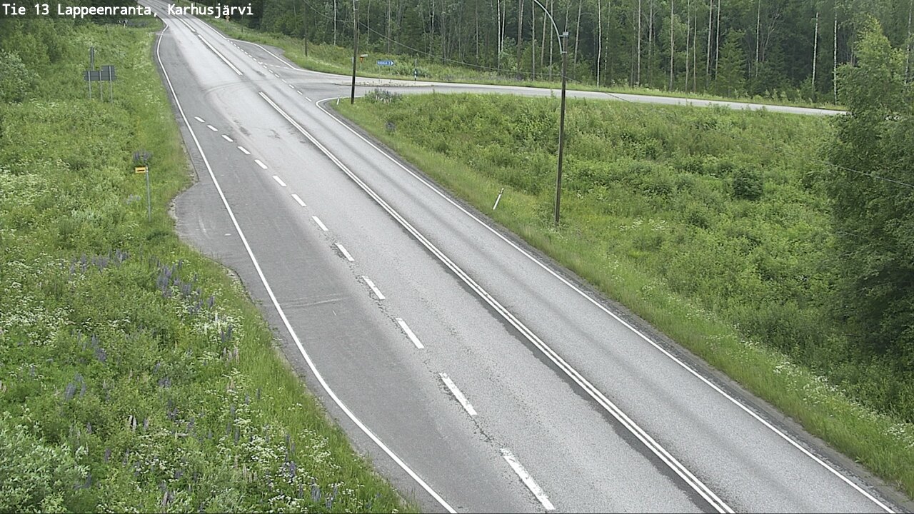 Weather Camera Image Väg 13 Karhusjärvi, Lappeenranta, Etelä-Karjala