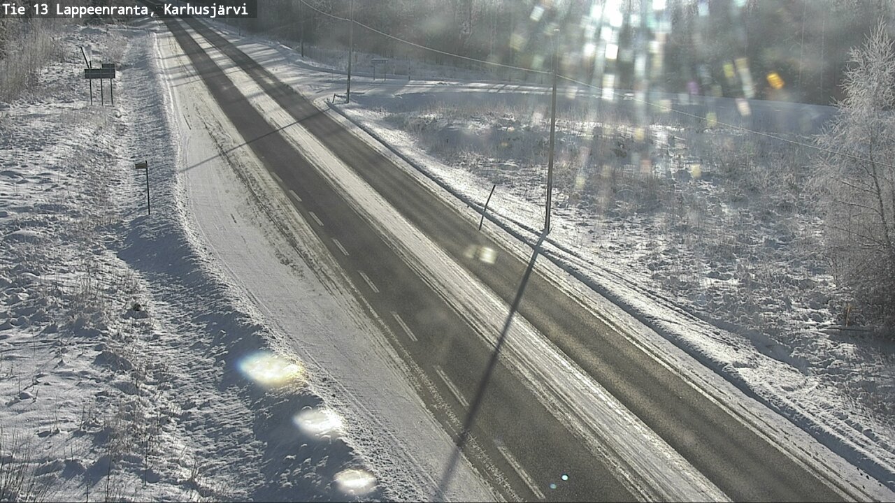 Weather Camera Image Väg 13 Karhusjärvi, Lappeenranta, Etelä-Karjala
