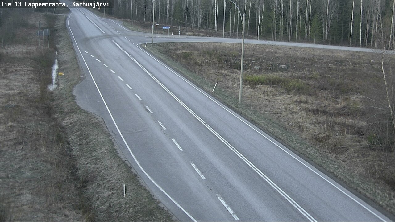 Weather Camera Image Väg 13 Karhusjärvi, Lappeenranta, Etelä-Karjala