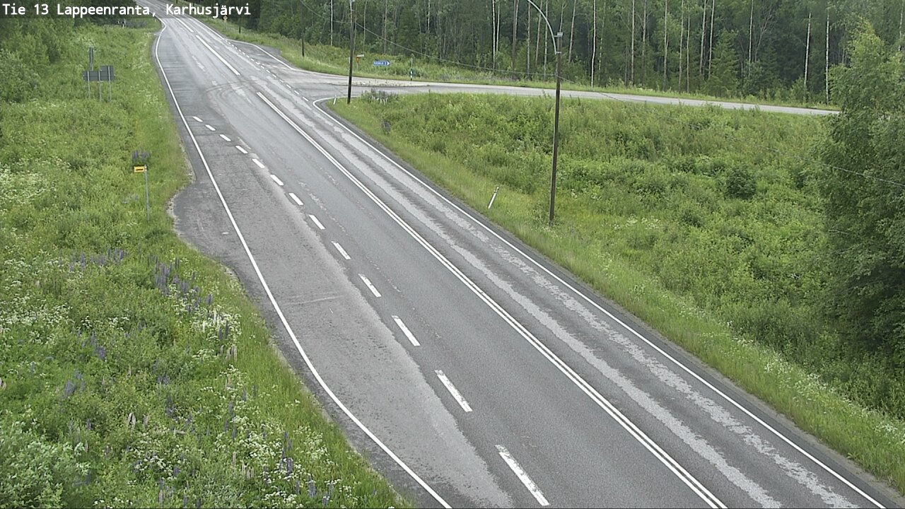 Weather Camera Image Väg 13 Karhusjärvi, Lappeenranta, Etelä-Karjala