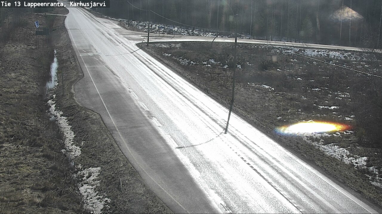 Weather Camera Image Väg 13 Karhusjärvi, Lappeenranta, Etelä-Karjala