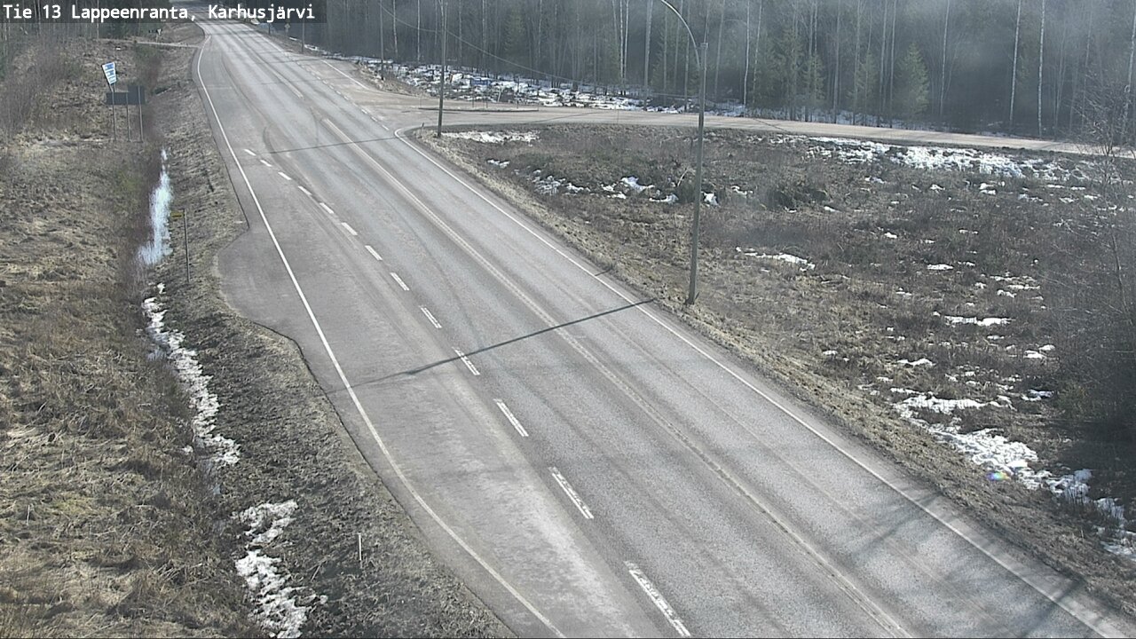 Weather Camera Image Väg 13 Karhusjärvi, Lappeenranta, Etelä-Karjala