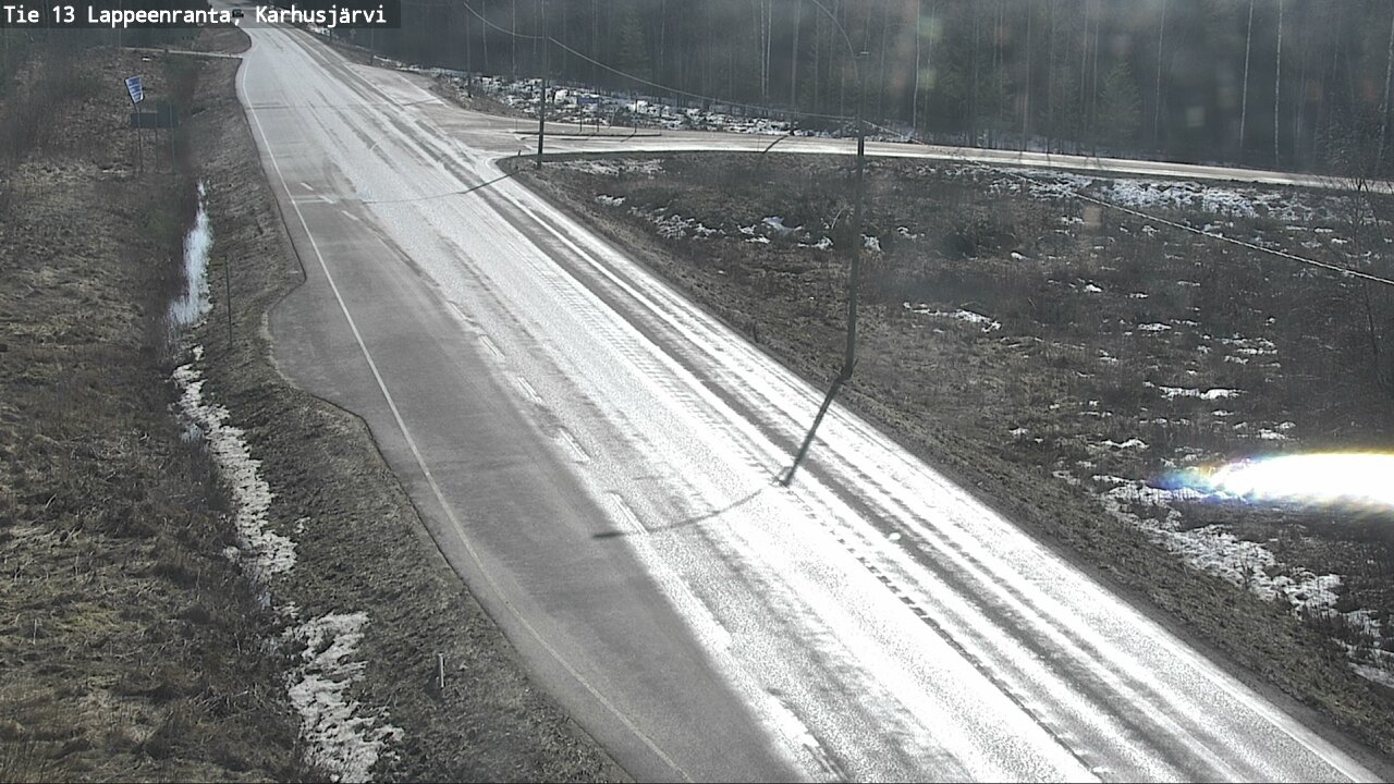 Weather Camera Image Väg 13 Karhusjärvi, Lappeenranta, Etelä-Karjala