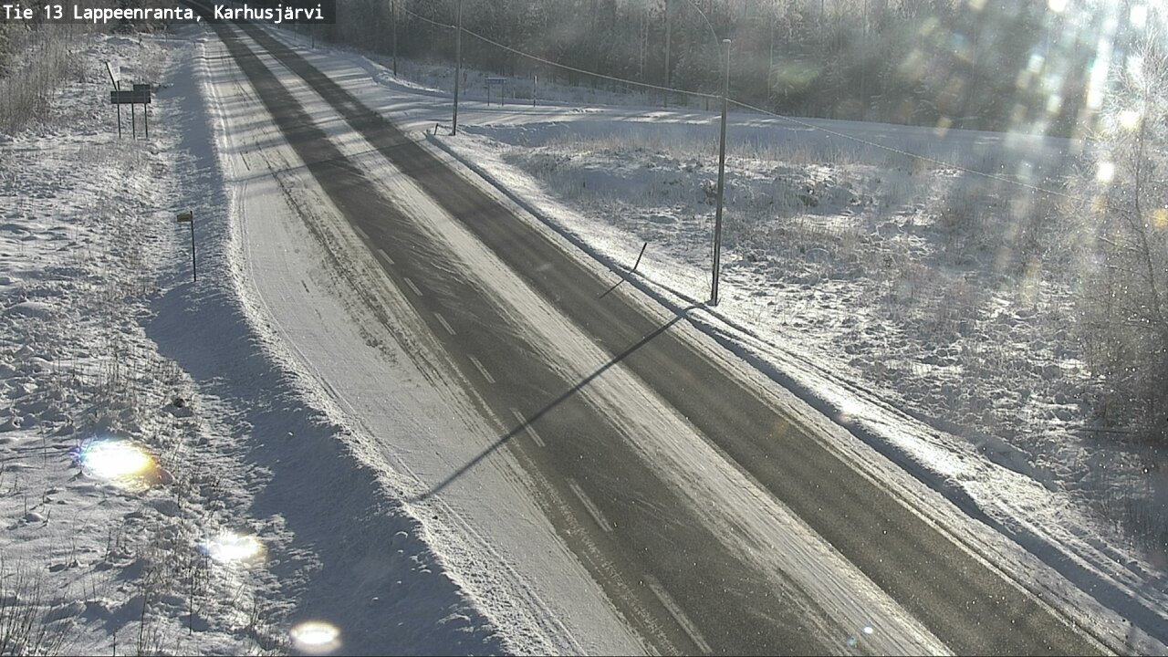 Weather Camera Image Väg 13 Karhusjärvi, Lappeenranta, Etelä-Karjala